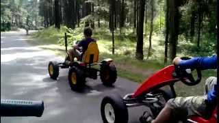 Riga, Mezapark, driving on go-kart