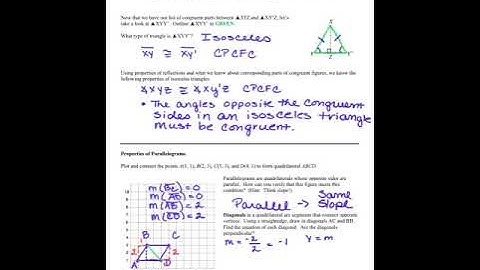 Properties of Isosceles Triangles & Parallelograms