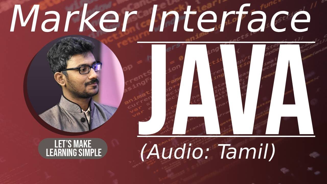 Marker Interface in Java in Tamil | Java Marker Interface in Tamil ...