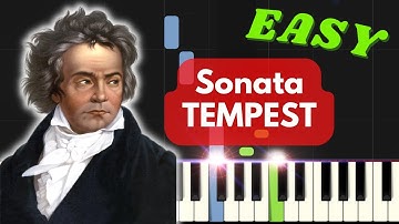 TEMPEST Sonata 3rd Movement I Beethoven I Easy Piano Tutorial 👇 Sheet Music 👇 for Beginners Slow PDF