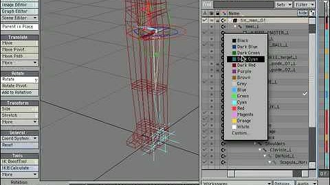 LIGHTWAVE RIGGING TUTORIAL - ZIG RIG 02.07 LEGS - COLOR CODING