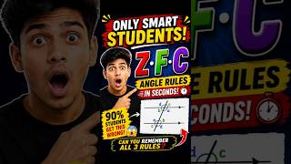 👉 90% of Students Get This Wrong! | Z, F & C Angle Rules #mathtricks #learninghacks #studyhacks