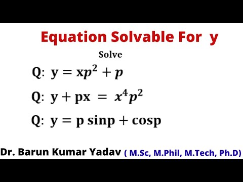 Equation solvable for