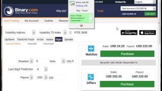 [REAL ACC] Binary.com Robot Volatility DD profit $1468 39 minutes