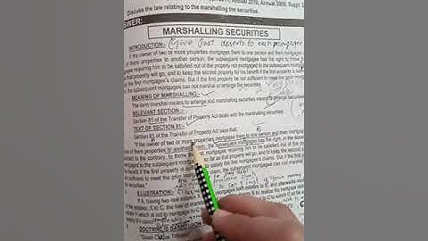 marshalling in transfer of property ACT