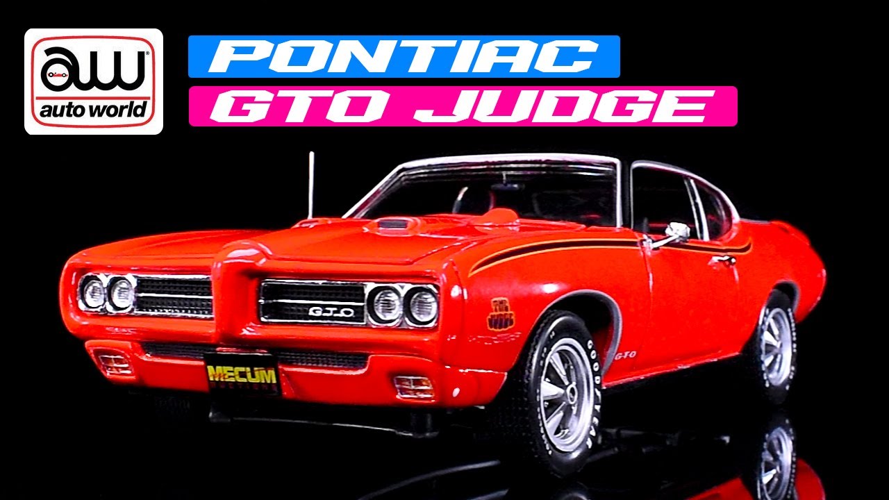 1969 Pontiac GTO Judge Carousel Red with Black Stripes and Black