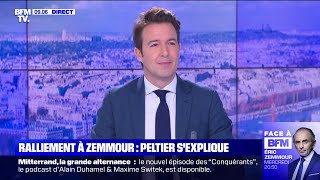 Guillaume Peltier (ex-LR) se dit "fidèle à ses convictions" après son ralliement à Éric Zemmour