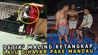 Detik-detik Simaling Panik Lantaran Tak Mau Dihantam Mandau