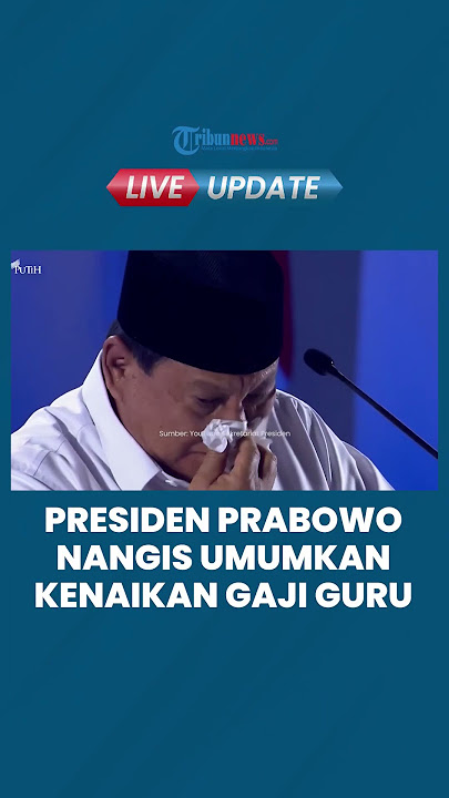 Tangis Presiden Prabowo Pecah saat Pidato di Depan Para Guru: 'Guru Pelopor & Pahlawan Bangsa Kita!'