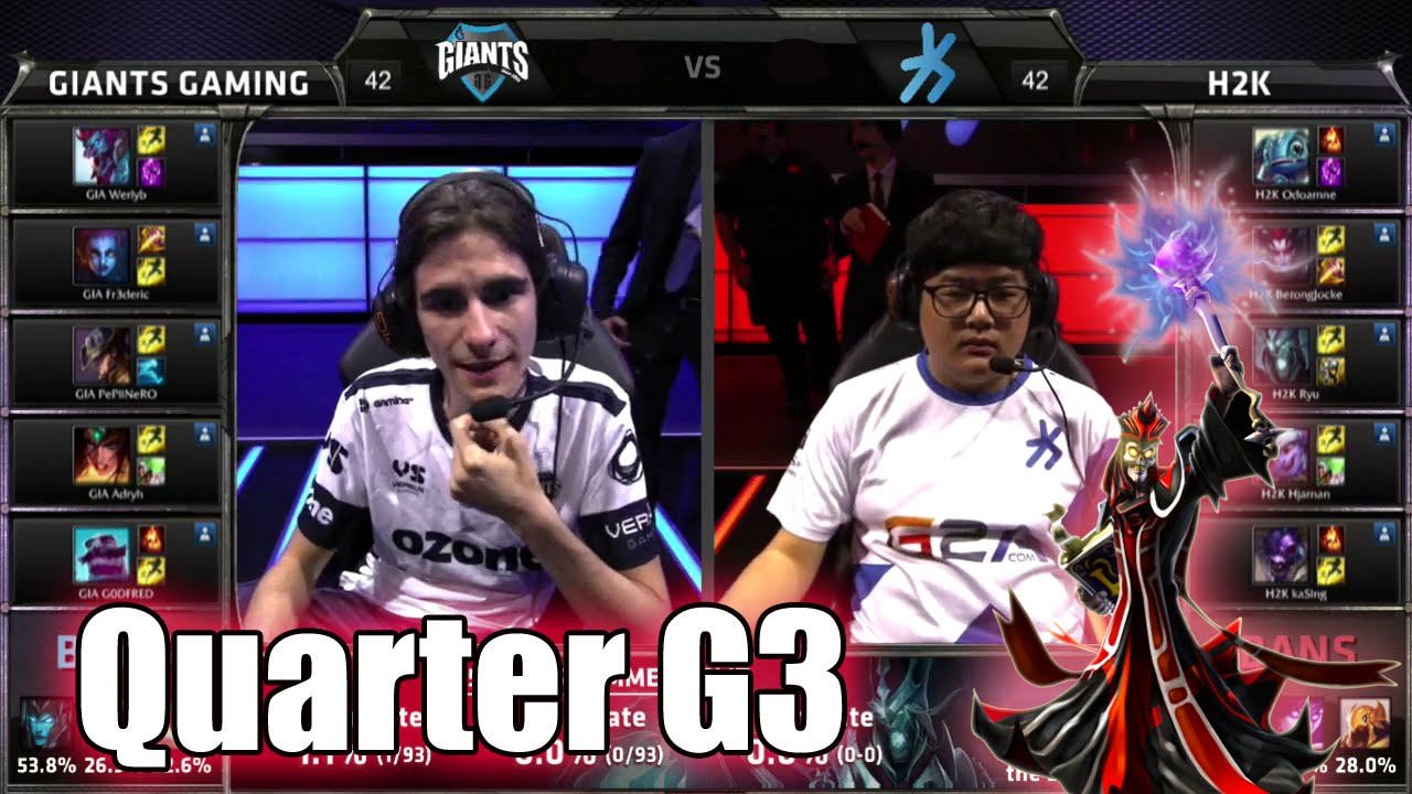 H2K Gaming vs Giants | Game 3 Quarter Finals S5 EU LCS Summer 2015 Playoffs | H2K vs GIA G3 QF