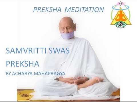 Acharya Mahapragya Demonstrating Samvritti Shwas Preksha