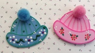 images Manualidades Para Baby Shower En Foami gorritos para baby shower hechos con