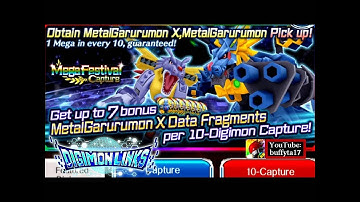 Digimon Links - MetalGarurumon X Mega Festival Capture Summon