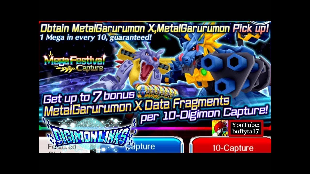 Digimon Links - MetalGarurumon X Mega Festival Capture Summon