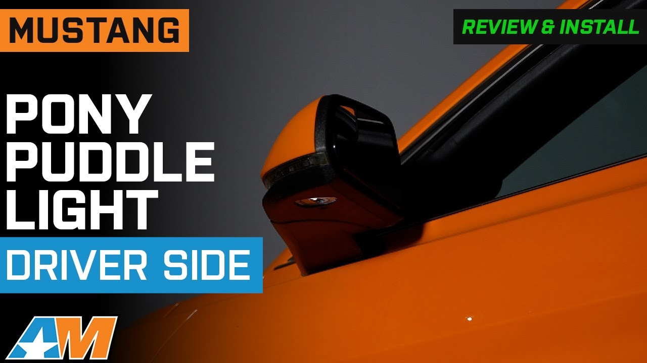 2015-2023 Mustang Ford Pony Puddle Light; Driver Side Review