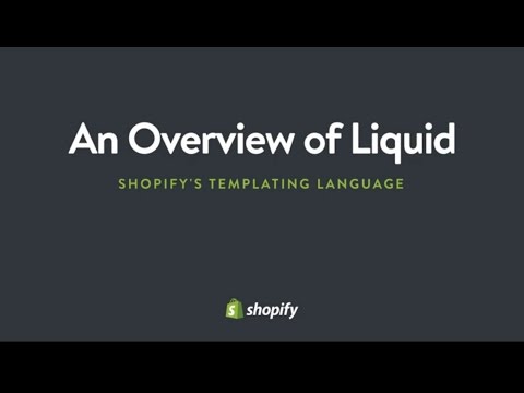 Liquid 개요 : Shopify의 템플릿 언어