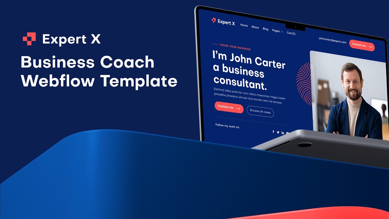 Expert X - Business Coach Webflow Template | BRIX Templates - YouTube