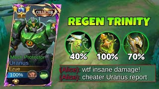 THIS URANUS TRINITY REGEN BUILD FEELS LIKE A CHEAT!💀 - Mobile Legends