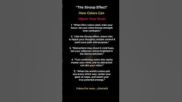 Master Your Mind: Turning the Stroop Effect Into Your Superpower #factssd #psychology