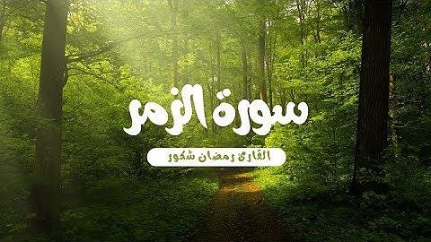 تلاوة خاشعة من سورة الزمر القارئ الشيخ رمضان شكور رحمه الله