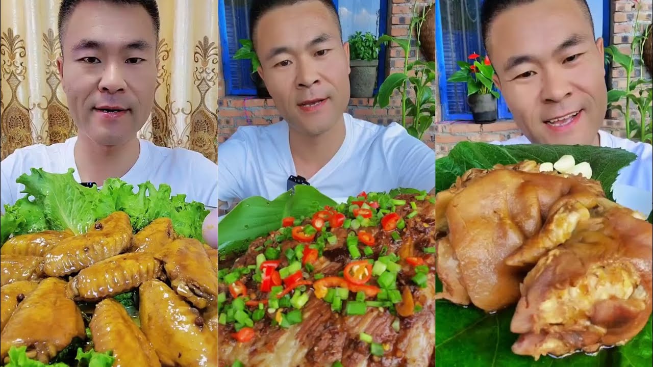 ASMR Eating Chicken Wings & Pork Leg Mukbang So Yummy