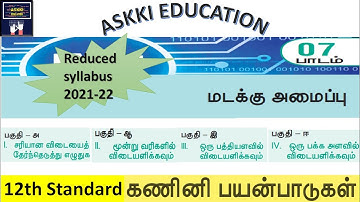 💥 12th Computer Applications Chapter 7 மடக்கு அமைப்பு Book Back Answers Tamil Medium