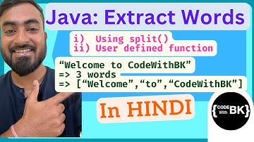 Extract words from a String sentence in Java | Strings in Java | Java coding in Hindi