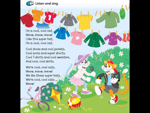 English song for children: I´m a cool cool cat class=