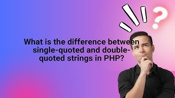 What is the difference between single-quoted and double-quoted strings in PHP?