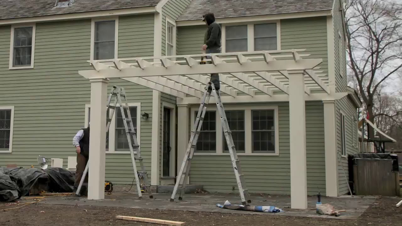 Custom Pergola Installation Walpole Woodworkers Time Lapse YouTube