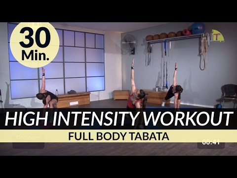 30 Min. HIIT High Intensity Full Body Tabata Interval Workout for Weight Loss and Strength Training