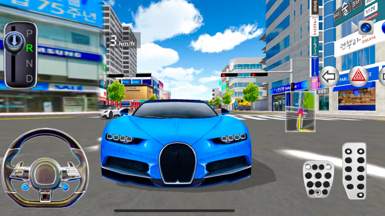 New Blue Bugatti Chiron For Parking - 3d Driving Class game || Car Game ...