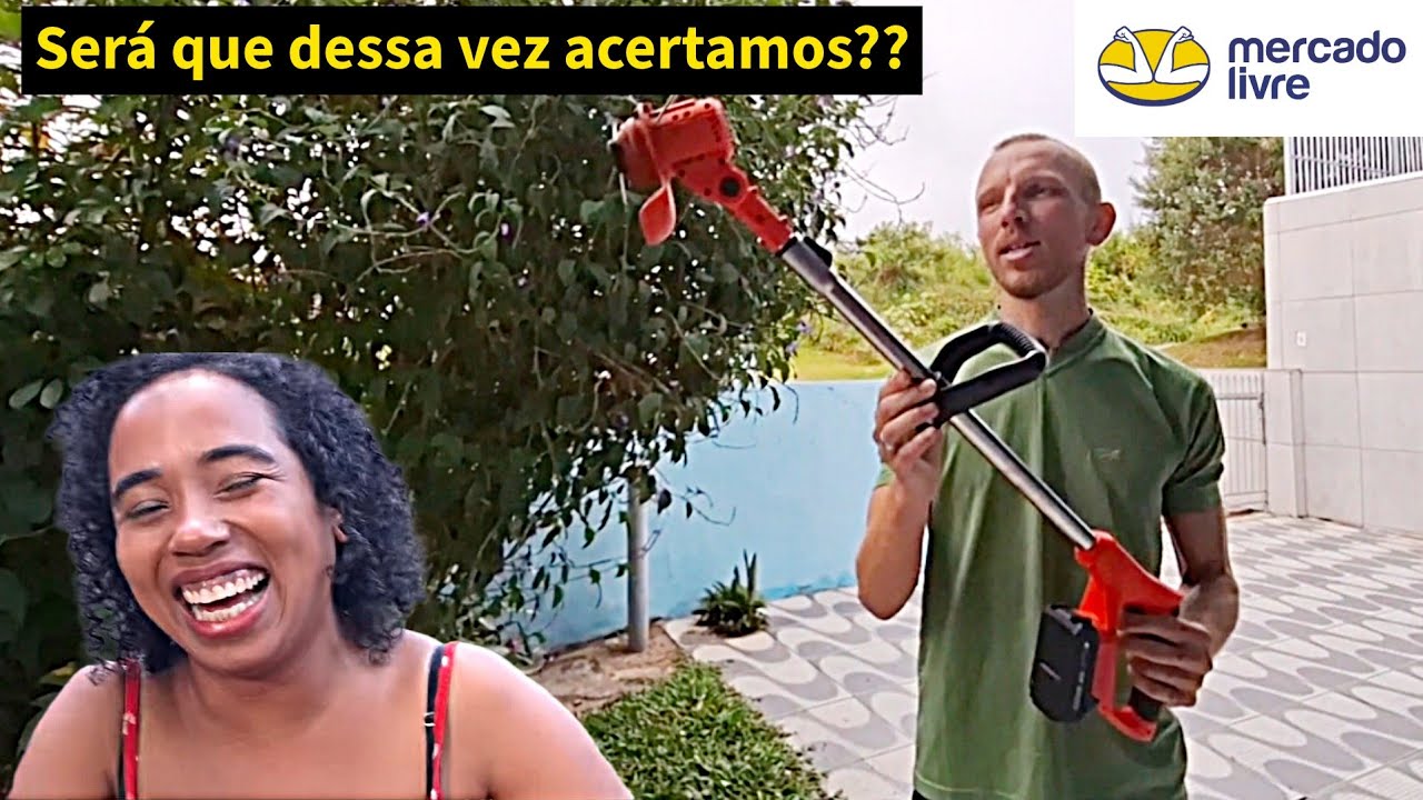 TESTANDO BUGIGANGAS DO MERCADOLIVRE  (Roçadeira a Bateria)