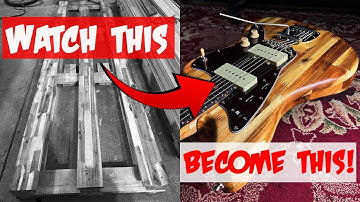 I Built This Guitar ENTIRELY from Pallet Wood! (Full Build in 15 minutes)