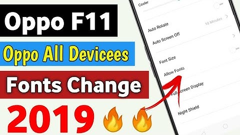 Oppo F11 Pro Fonts Changer | Oppo All Devices Fonts Changer 2019 |Najii Tv Official