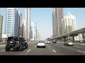 Dubai 4K, Main Road Drive, Skyscrapers
