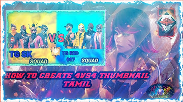 HOW TO CREATE 4VS4 THUMBNAIL IN TAMIL//#FREE FIRE //#THUMBNAIL