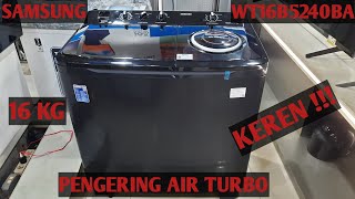 Mesin Cuci Samsung 16 kg WT16B5240BA Kering Maksimal Dengan Air Turbo #samsung #wt16b5240ba