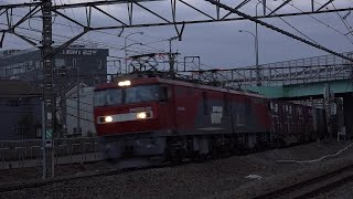 EH500-23牽引3085ﾚと前後の貨物列車　府中本町　2019/12/19