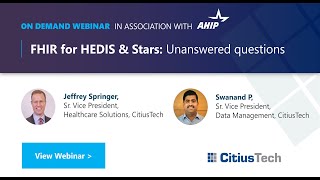 AHIP Webinar | FHIR for HEDIS and Stars