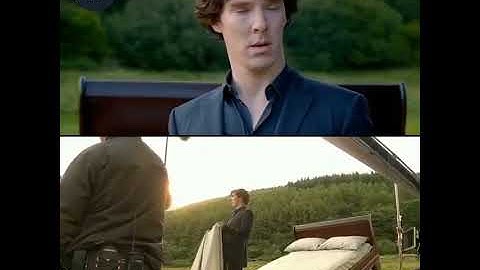 “BTS of this cool bed scene from “Sherlock” 2010 2017 🎞🎥
