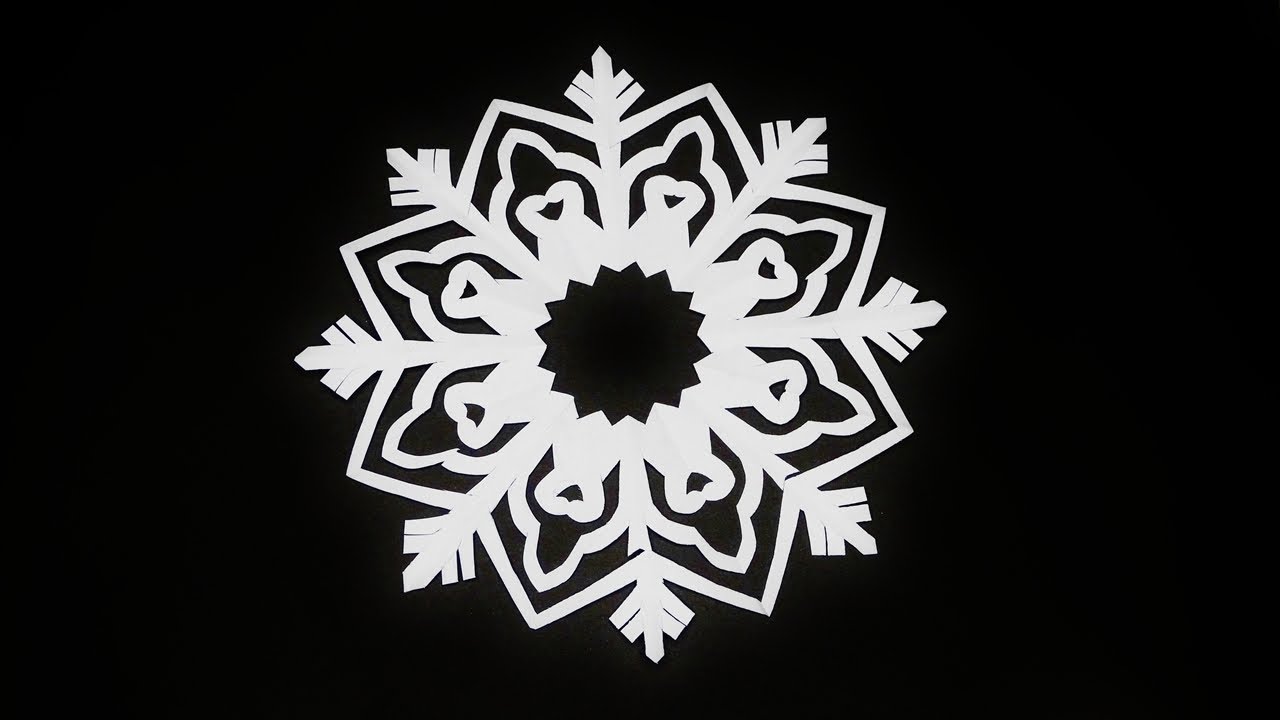 How to Make a Snowflake out of Paper | Christmas Cutting Art (1666)