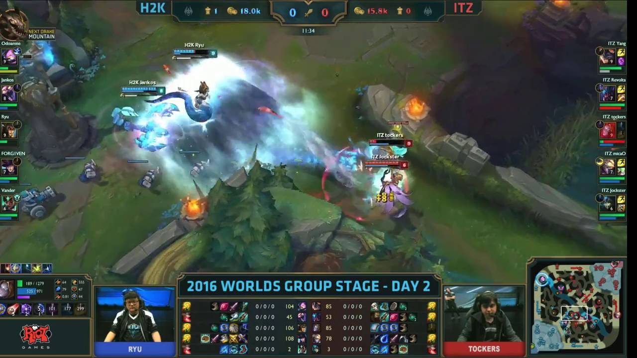 [Worlds 2016] Group Stage Day 2 - H2K vs ITZ Highlights