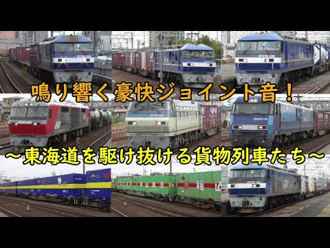 2022,3,29　東海道線を駆け抜ける貨物列車21本！　鳴り響く豪快ジョイント音！