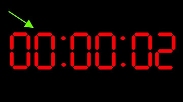 2 Second Countdown Timer with NO SOUND - Digital Clock - Retro Westclox