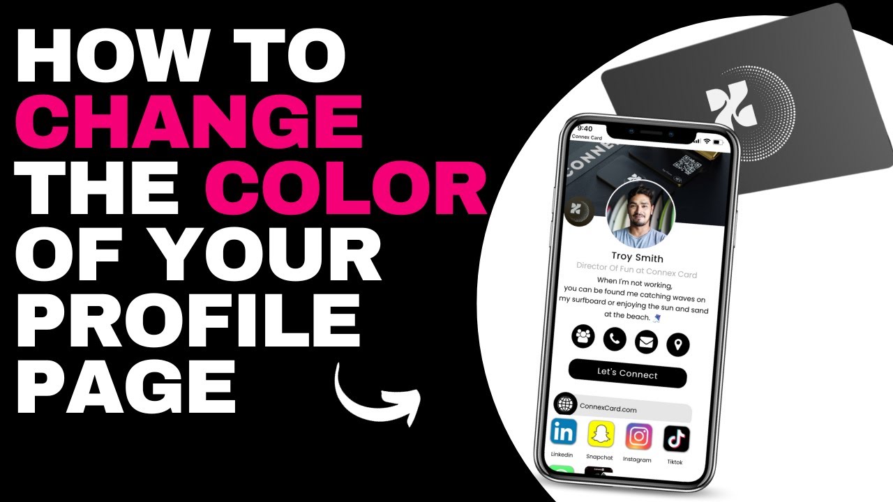 How to Change the Color of your Profile Page