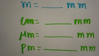m to mm, cm to mm, micrometer to mm, picometer to mm, fm to mm millimetre