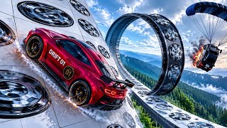 Impossible Loop Challenge! Red Car vs Giant Stunt Track | BeamNG.drive