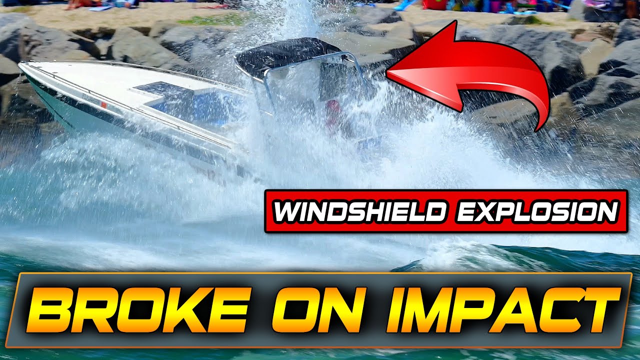 WAVE DESTROYS WINDSHIELD INTO CAPTAIN’S FACE! HAULOVER INLET BOATS | BOAT ZONE