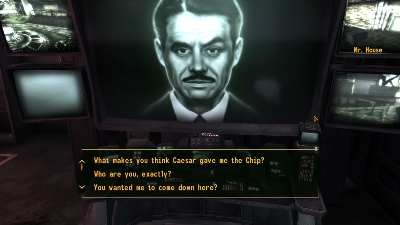 Annoy Mr House with your low intelligence